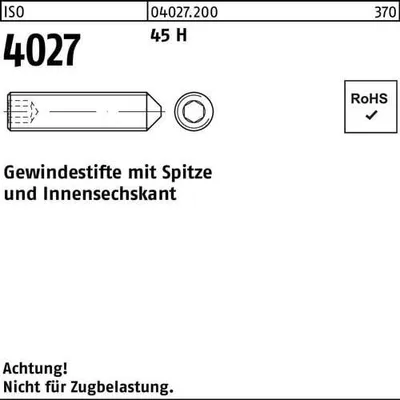 Produktbild von Reyher  Gewindestifte ISO 4027 45 H M 4 x 4 040272000040004 (1000 Stück)