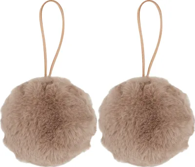 Produktbild von Plüsch Kugel "Filis", ca. Ø 9 cm, 2 Stück Taupe