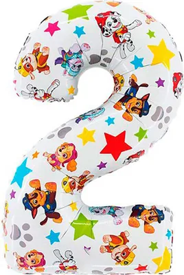 Produktbild von Paw Patrol Star Nummer 2 Folienballon 66 cm