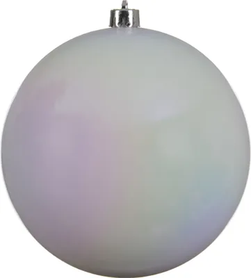 Produktbild von Weihnachtskugeln Kunststoff 14cm weiß irisierend, 1 Stück