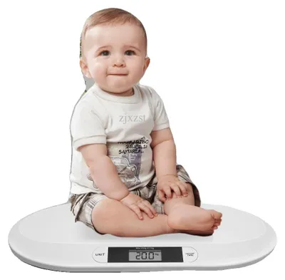 Obrázek produktu pro Digitální dětská váha, nosnost 20 kg, přesné vážení, BÍLÁ