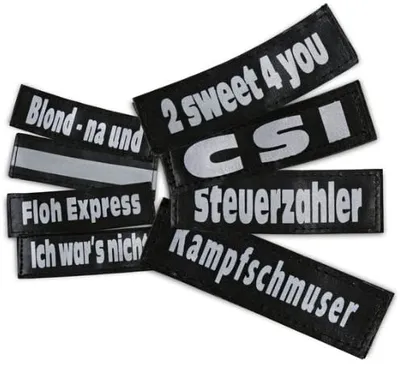 Produktbild von Trixie Klett-Sticker 10 x 3 cm, für Geschirre, Schriftzug:Floh Express