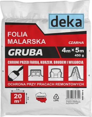 Produktbild von Dicke Schwarze Malerfolie 4*5M 450G - D-300-0205