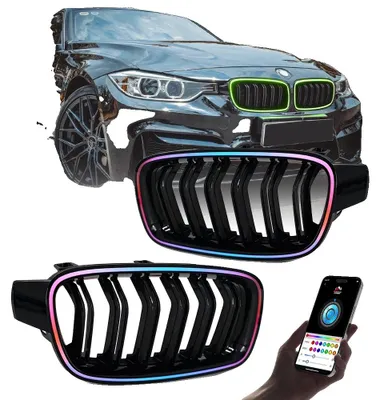 Obrázok produktu pre Grille Light, dizajn pre pretekárske vozidlá, presne na mieru pre luxusný sedan radu 3 F30, s možnosťou ovládania RGB
