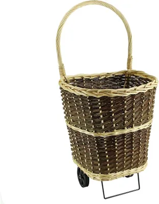 Produktbild von Wagen aus Weide für Kaminholz, Farbe Braun