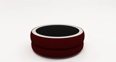 Produktbild von Runder Rund Wonzimmer Glas Tisch Polster Beistell Modern Leder Sofatisch Tische