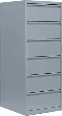 Produktbild von Karteischrank Karteikartenschrank DIN A5 zweibahnig 6Schubladen Lichtgrau 565620