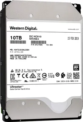 Produktbild von WD/HGST ULTRASTAR 3,5' 10TB HE SATA III 7200U/m 512E 256MB Cache HUH721010ALE604