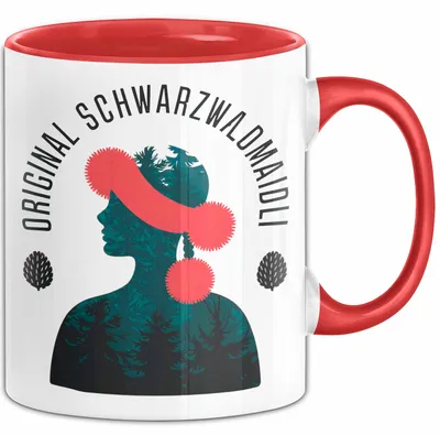 Produktbild von Sarkastisch Sarkasmus Tasse Geschenk Lustige Geschenkidee Spruch Original Schwarzwaldmaidli (Rot)