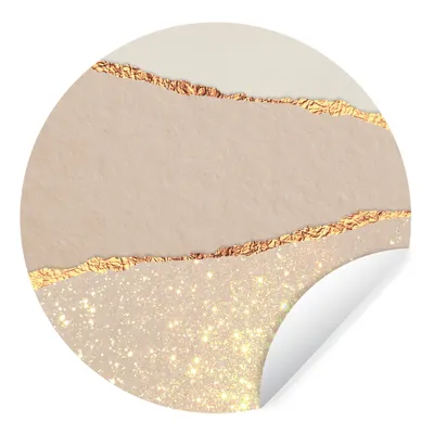 Produktbild von MuchoWow® Runde Wandtattoo - Wandsticker Tapete Aufkleber Luxus - Gold - Glitzer - Rosa Ø 100 cm Selbstklebend und Repositionierbar - Wandaufkleber - Kreis - Tapetenkreis - Wandbild rund - Schlafzimmerdekoration - Wanddeko - runde Tapete - Kunst für zu Hause