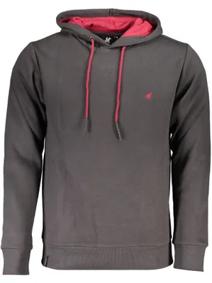 Produktbild von Graues Herren-Sweatshirt mit Kapuze & Stickerei – Langarm & Stilvoll