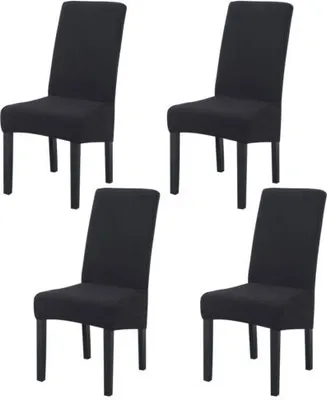 Obrázek produktu pro 4 kusy židle kryty Stretch Elastan židle kryt pro jídelnu Hotel Banket , černá