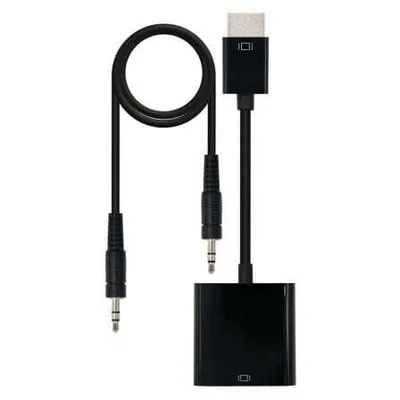 Immagine prodotto di Nanocable 10.16.2001-Bk Convertitore Hdmi-Svga con audio, Hdmi A/M-Svga/H+Jack
