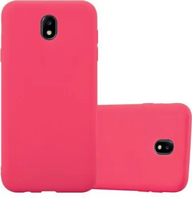 Produktbild von Cadorabo Hülle für Samsung Galaxy J3 2017 Schutzhülle in Rot Handyhülle TPU Silikon Etui Case Cover