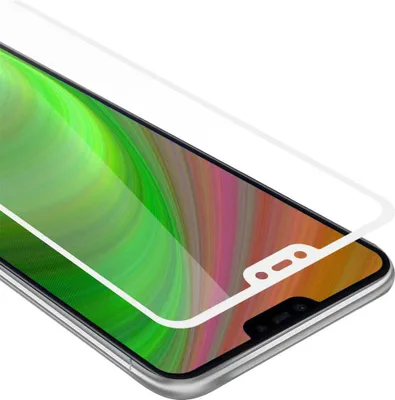 Produktbild von Cadorabo Panzerfolie für Xiaomi Mi 8 Lite Schutzfolie in Weiß Vollbild Folie Tempered Display Schutzglas