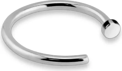 Produktbild von viva-adorno 0,8mm Nasenring Nasenpiercing Piercing Hoop Ring Chirurgenstahl 316L in verschiedenen Farben Z504,silber