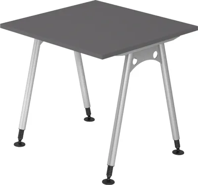 Produktbild von bümö Schreibtisch Serie-A - Größe:  80 x 80 cm, Nachbildung: Graphit