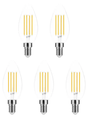 Produktbild von Modee E14 LED Filamentlampe 7W 806lm 2700K Warmweiß 5 Stück