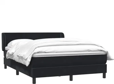 Obrázek produktu pro Maison Exclusive - Box spring postel s matrací černá 160x210 cm samet