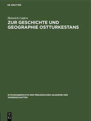 Produktbild von Zur Geschichte und Geographie Ostturkestans