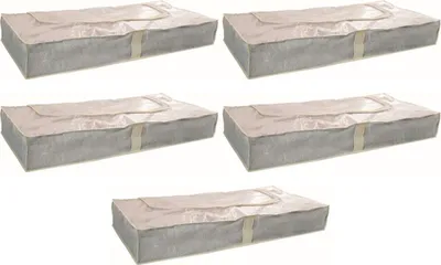 Produktbild von MSV® 5 Stück - Unterbett Aufbewahrung Unterbettkommode Unterbett Kommode atmungsaktiv109 x 46 x 15 cm