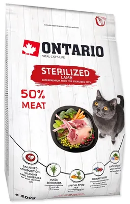 Productafbeelding van Krmivo Ontario Kattenvoer, gesteriliseerd, lam, 0,4 kg
