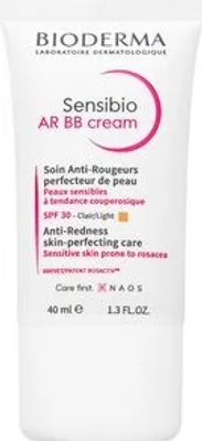 Image de Bioderma Sensibio AR BB Cream, soin perfecteur anti-rougeurs, teinté clair. Crème BB anti-rougeurs, 40 ml