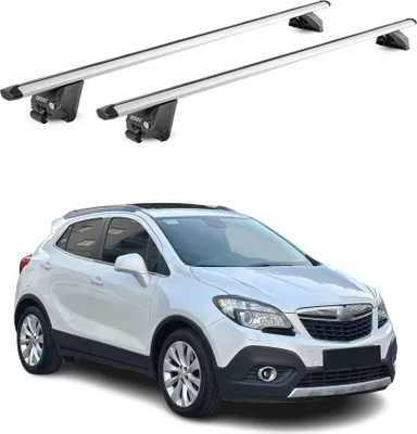 Image de Barres de toit transversales pour Opel Mokka A \ Mokka X 2013-21 Alu Gris 2x ABE