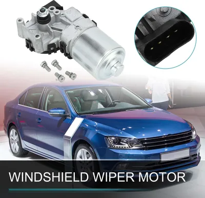 Image de Moteur D'Essuie-Glace Avant No.6R1955119A Moteur D'Essuie-Glace De Pare-Brise De Remplacement Pour Volkswagen Pour Vw Jetta 2011-2015 4 Broches