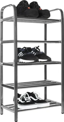 Produktbild von QUVIO Schuhregal - Schuhbank - Schuhregal Flur - 5 Fächer - Edelstahl