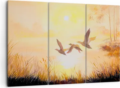 Produktbild von Bild auf Leinwand - Leinwandbild - Vogel Natur Wasser - 105x70cm - Wand Bild - Wanddeko - Leinwanddruck - Bilder - Kunstdruck - Wanddekoration - Leinwand bilder - Wandkunst - CE105x70-3686
