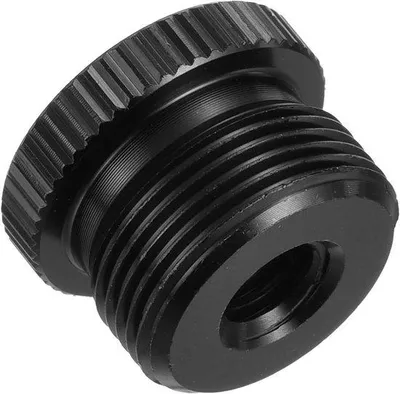 Image de Adaptateur pour microphone - Standard - Femelle 1/4 pouce vers Mâle 5/8 pouce - Alliage d'aluminium - Noir - Pour pied de microphone - 1 pièce