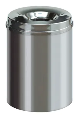 Produktbild von Feuerlöschender Papierkorb Edelstahl 15 Liter - Edelstahl