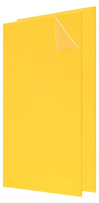 Acrylplatte 30,5x20,3 cm, 3 mm, gelb, 2 Stück für DIY & Rahmen