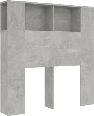 Produktbild von Kopfteil mit Ablagen Betongrau 100x18,5x104,5 cm