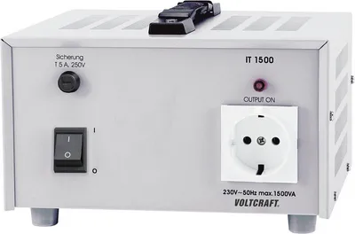Produktbild von VOLTCRAFT IT-1500 Labor-Trenntrafo Festspannung 1500 VA 230 V/AC (max.)