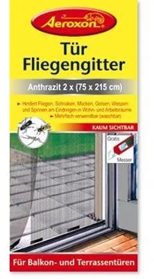 Image de Äroxon Moustiquaire de porte Anthracite 1 P