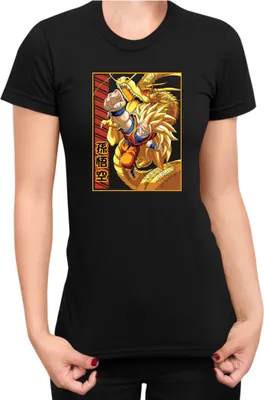 Zdjęcie produktu dla Koszulka Damska Dragon Anime Manga Ball Z Goku 38, Lady M / Czarny