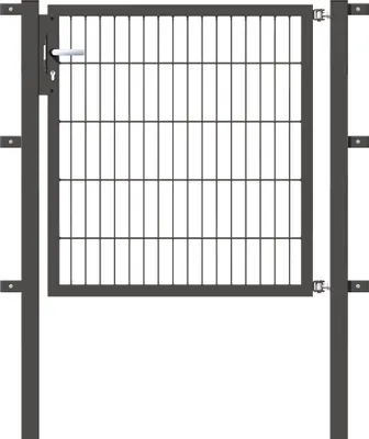 Produktbild von Alberts 647278 Einzeltor Flexo mit Zubehör | verschiedene Breiten und Höhen | anthrazit | Breite 125 cm | Höhe 80 cm , Farbe:anthrazit, Tor-Breite:100 cm, Tor-Höhe:100 cm