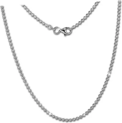 Produktbild von SilberDream Halskette 925 Silber 45cm Damen Schmuck Kugel silber D2SDK28545J