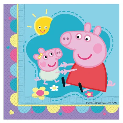 Produktbild von "Peppa Pig Made With Love" Partydeko Artikel Variante: 20 Servietten | 33x33cm Papier