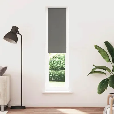 Image de vidaXL Store d'obscurcissement Gris 45x210 cm Largeur de tissu 40,7 cm Polyester