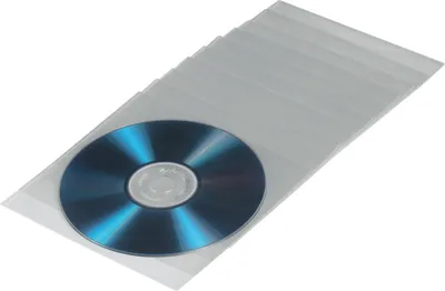 Produktbild von Hama CD/DVD Protective Sleeves, Pack of 50, 135 x 185 x 37 mm, Transparent