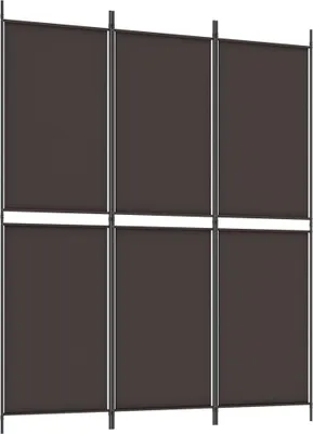 Obrázok produktu pre vidaXL 3 ks Paraván hnedý 150x180 cm Látka