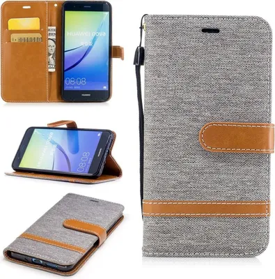 Zdjęcie produktu dla Etui na telefon Huawei P10 Lite Jeans Cover Etui ochronne na telefon komórkowy Szary