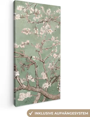 Obrázek produktu pro OneMillionCanvasses® - Plátno - Květ mandloně - Umění - Van Gogh - Zelená, Fototapeta, nástěnná dekorace obrazy obývací pokoj, 40x80cm
