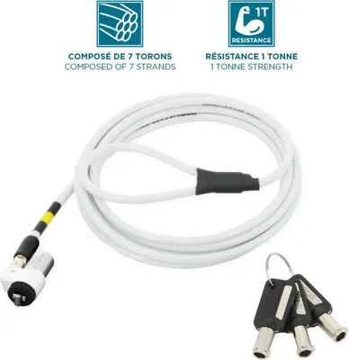 Obrázek produktu pro Mobilis 001325, 1,8 m, Klíč, Ocel, Bílá