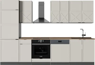 Produktbild von Küchenzeile Vicco Fame-Line GrauBeige/Anthrazit 300 cm , AP Eiche, Model 50441