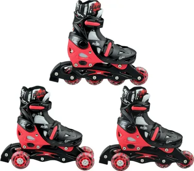 Produktbild von 3in1 Kinder Inlineskates/Triskates/Rollschuhe Raven Singer Red 29-32 verstellbar