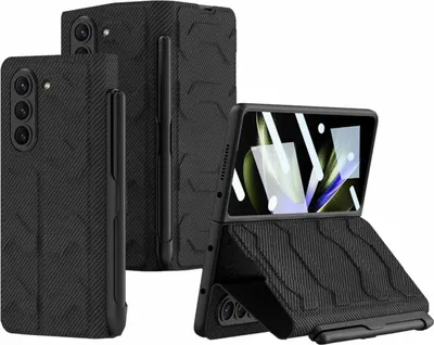 Obrázok produktu pre Pre Samsung Galaxy Z Fold5 integrovaný nárazuvzdorný koženkový kryt držiak pera